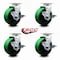 Service Caster Tool Box Caster Wheel Set 5'' Green Poly on Cast Iron Swivel Casters, 4PK TOOL-SCC-20S520-PUB-GB-TLB-4 - alternate 2